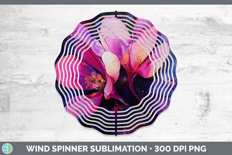 Galaxy Cyclamen Wind Spinner Sublimation Spinner Designs