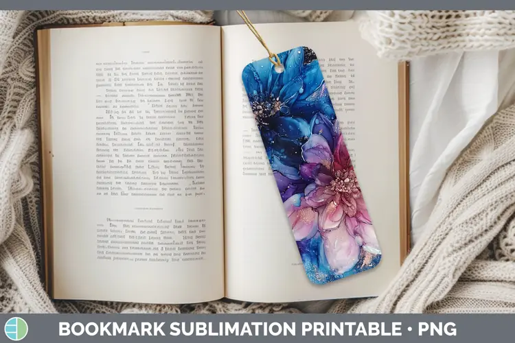 Galaxy Dahlia Bookmark Sublimation Printable Designs