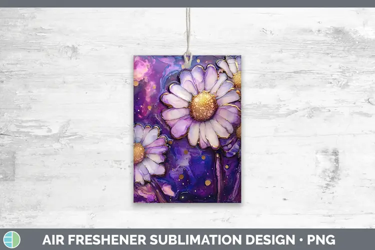 Galaxy Daisy Air Freshener Sublimation Car Freshener Designs