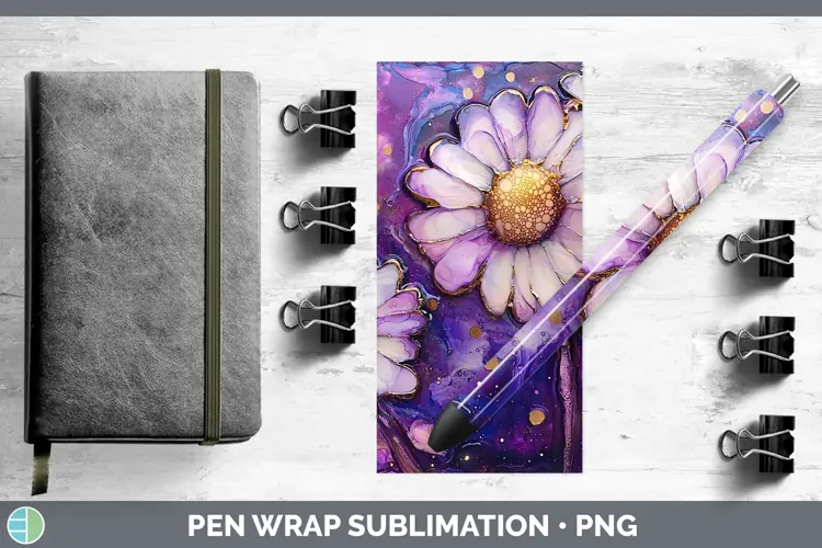 Galaxy Daisy Pen Wrap Sublimation Pen Designs