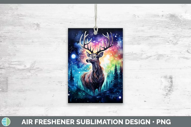 Galaxy Deer Air Freshener Sublimation Car Freshener Designs