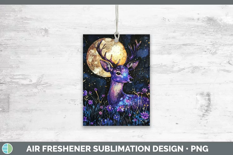 Galaxy Deer Air Freshener Sublimation Car Freshener Designs