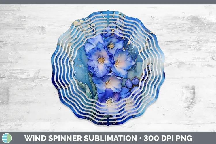 Galaxy Delphinium Wind Spinner Sublimation Spinner Designs