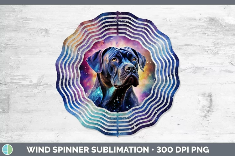 Galaxy Dog Cane Corso Wind Spinner Sublimation Spinner Desig