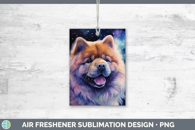 Galaxy Dog Chow Chow Air Freshener Sublimation Car Freshener