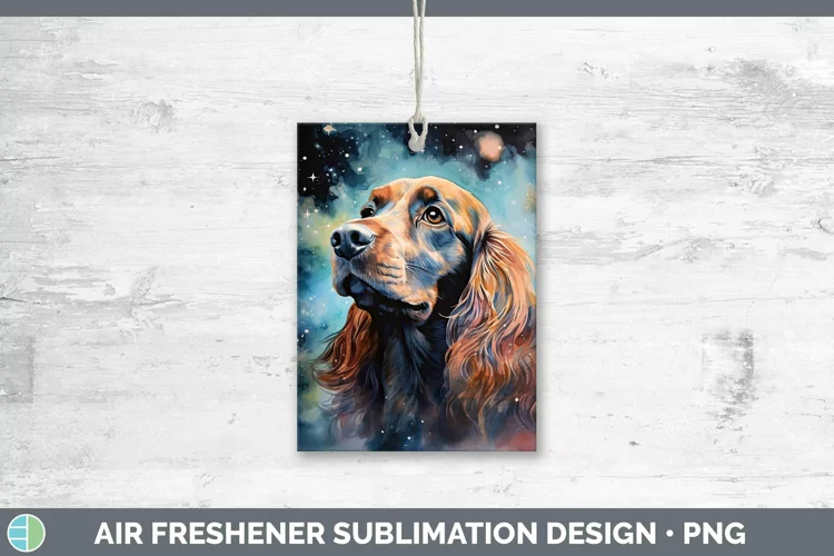 Galaxy Dog Cocker Spaniel Air Freshener Sublimation Car Fres