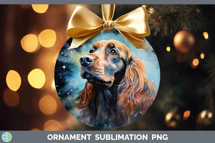 Galaxy Dog Cocker Spaniel Ornament Sublimation Bauble Design