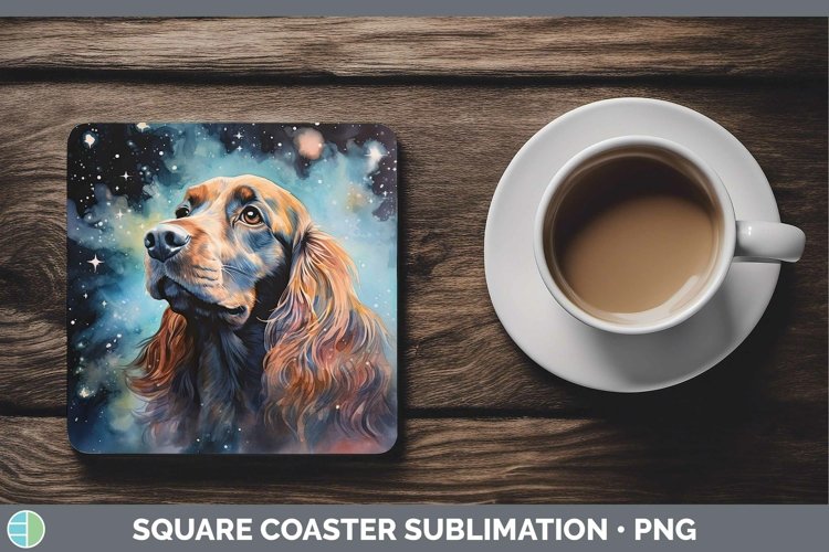 GorgeousGalaxy Dog Square Coaster design.