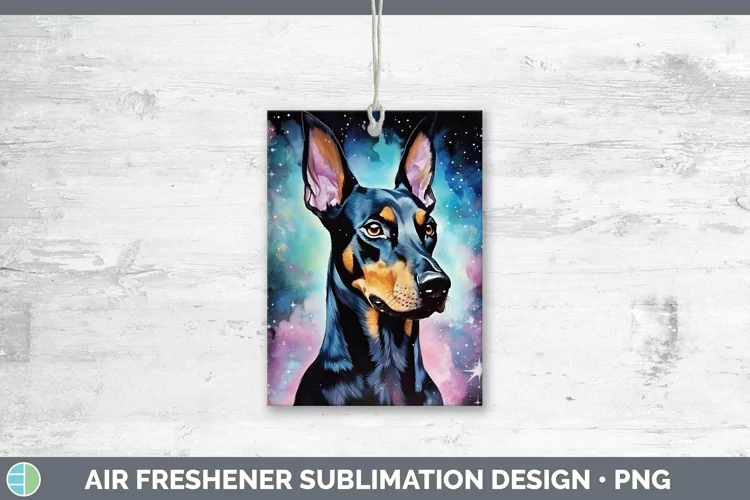 Galaxy Dog Doberman Pinscher Air Freshener Sublimation Car F
