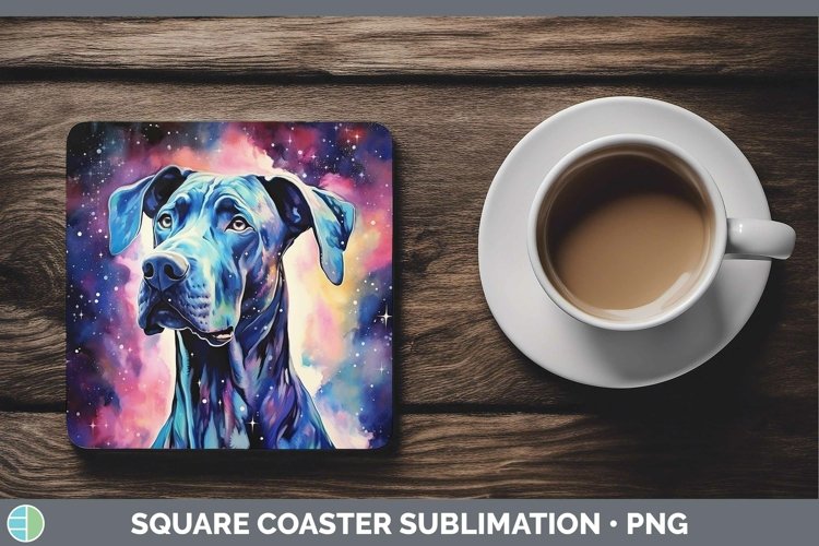 GorgeousGalaxy Dog Square Coaster design.