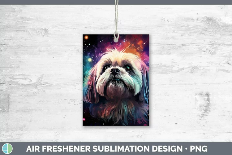 Galaxy Dog Lhasa Apso Air Freshener Sublimation Car Freshene