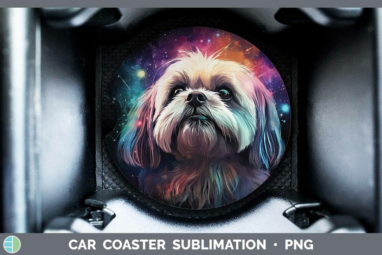 GorgeousGalaxy Dog Car Coaster design.