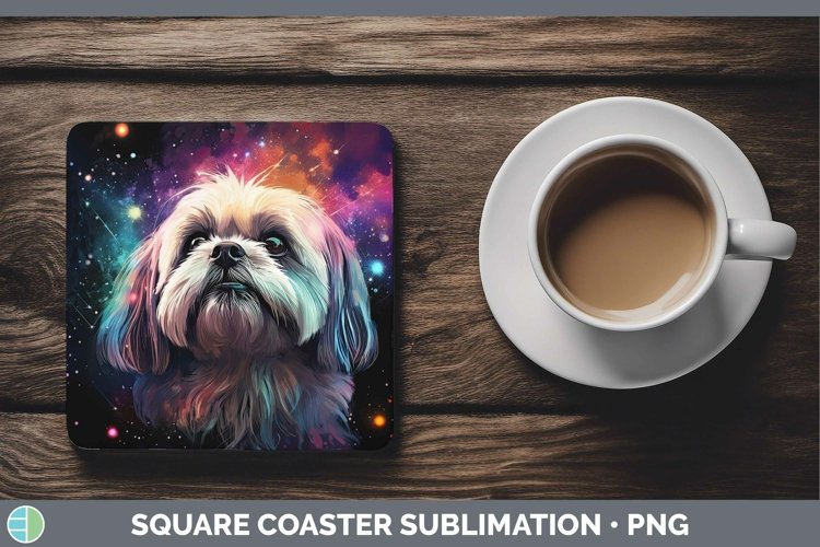 GorgeousGalaxy Dog Square Coaster design.