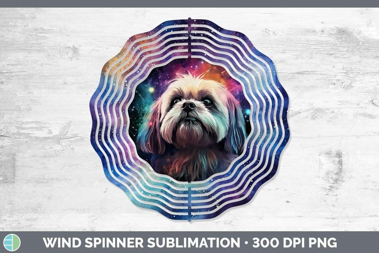 GorgeousGalaxy Dog Wind Spinner design.
