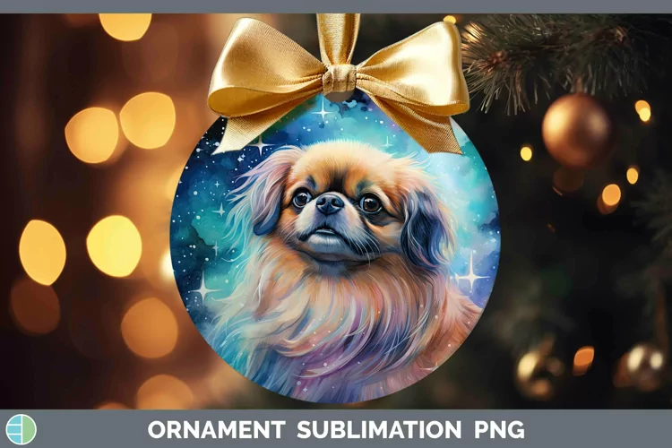 Galaxy Dog Pekingese Ornament Sublimation Bauble Designs