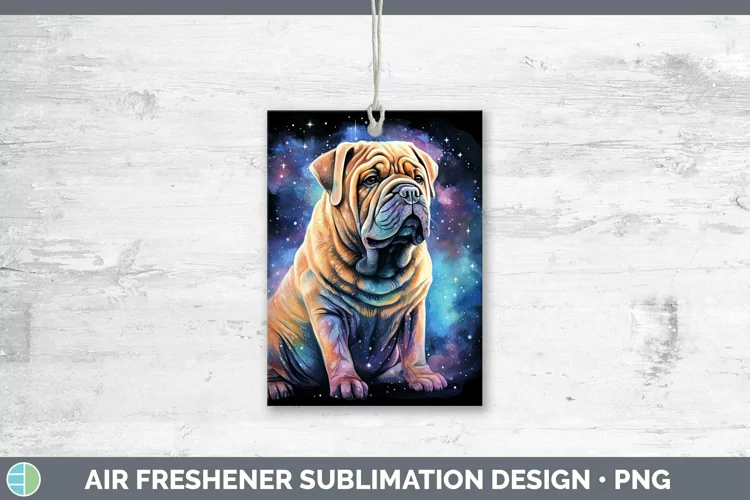Galaxy Dog Shar Pei Air Freshener Sublimation Car Freshener