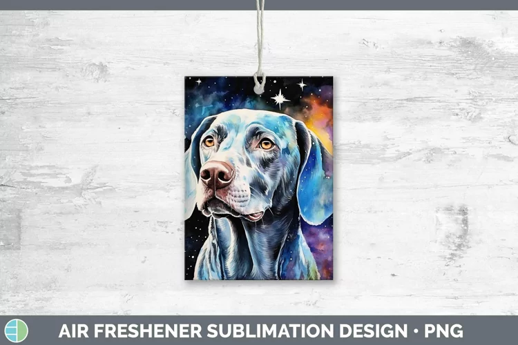 Galaxy Dog Weimaraner Air Freshener Sublimation Car Freshene