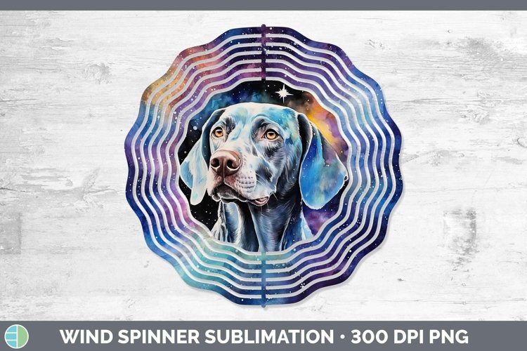 Galaxy Dog Weimaraner Wind Spinner Sublimation Spinner Desig