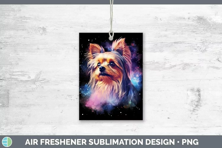 Galaxy Dog Yorkshire Terrier Air Freshener Sublimation Car F