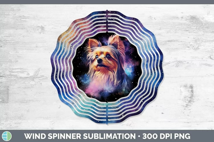 Galaxy Dog Yorkshire Terrier Wind Spinner Sublimation Spinne