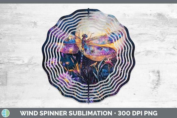 Galaxy Dragonfly Wind Spinner Sublimation Spinner Designs