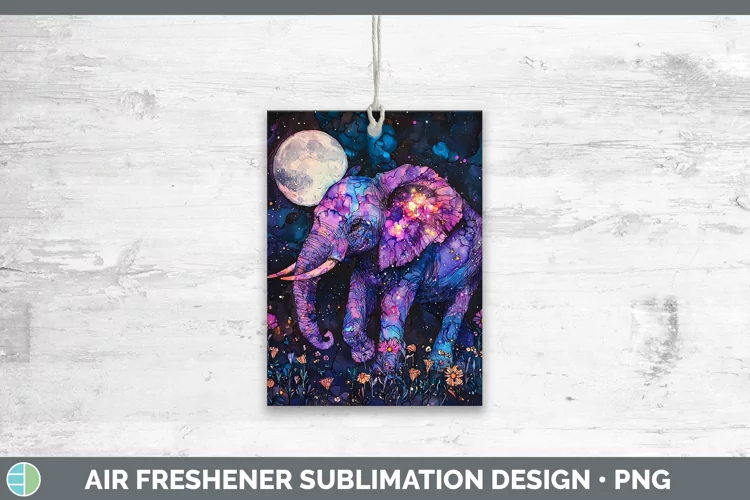 Galaxy Elephant Air Freshener Sublimation Car Freshener Desi