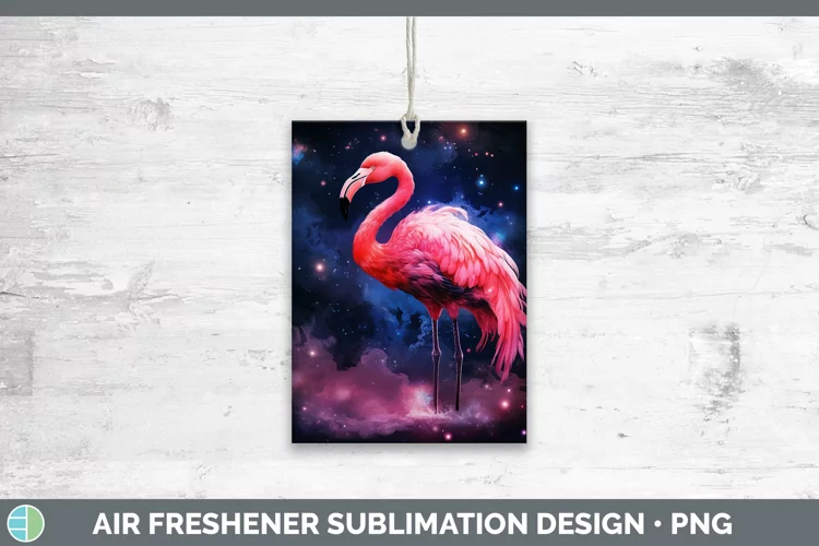 Galaxy Flamingo Air Freshener Sublimation Car Freshener Desi