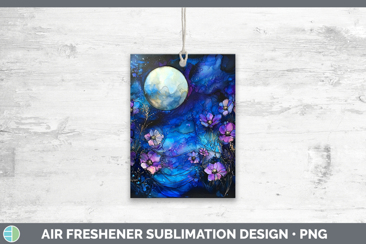 Galaxy Floral Air Freshener Sublimation Car Freshener Design