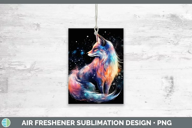 Galaxy Fox Air Freshener Sublimation Car Freshener Designs