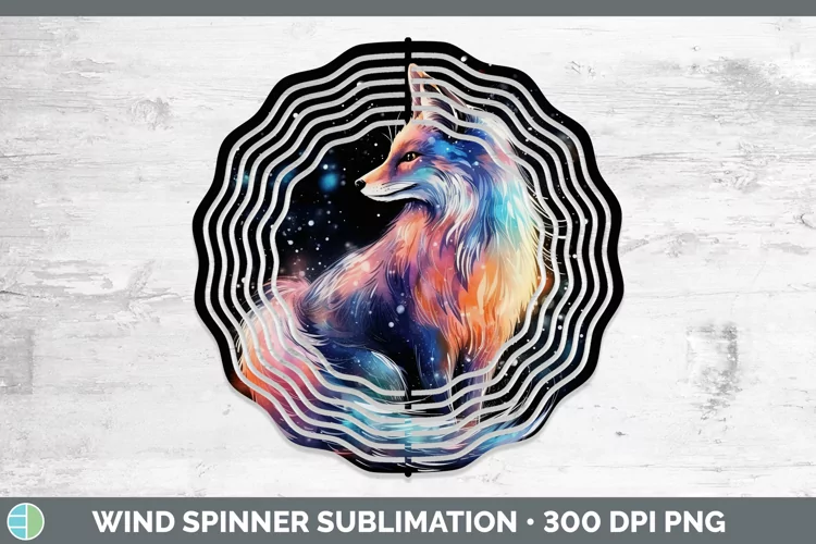 Galaxy Fox Wind Spinner Sublimation Spinner Designs