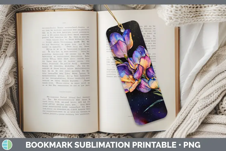 Galaxy Freesia Bookmark Sublimation Printable Designs