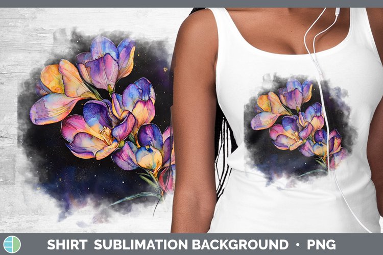 Galaxy Freesia Shirt Sublimation Sublimation Background Desi