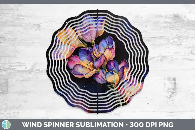 Galaxy Freesia Wind Spinner Sublimation Spinner Designs