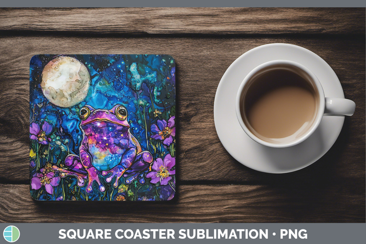 Galaxy Frog Square Coaster Sublimation Coaster Designs