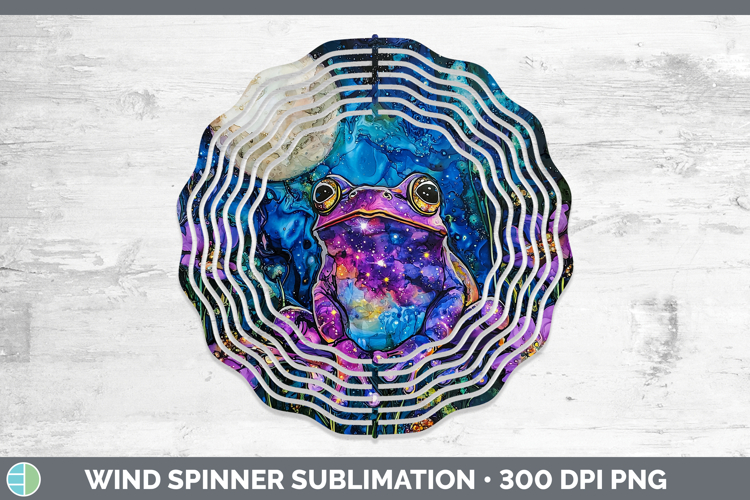 Galaxy Frog Wind Spinner Sublimation Spinner Designs