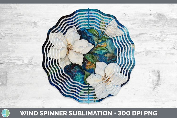 Galaxy Gardenia Wind Spinner Sublimation Spinner Designs
