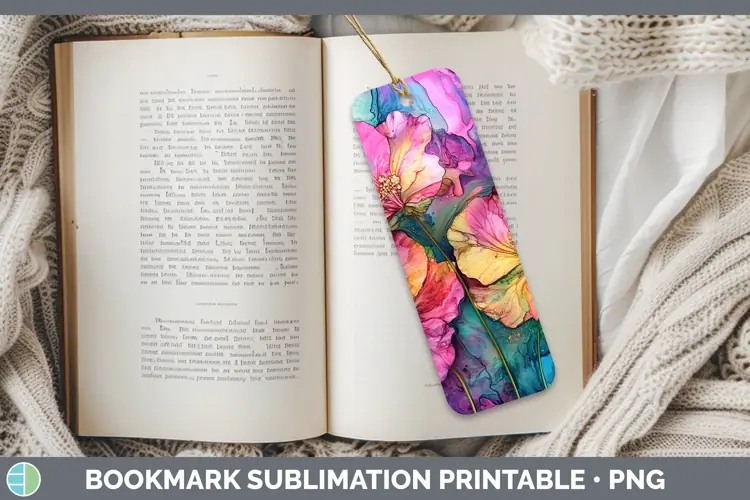 Galaxy Geranium Bookmark Sublimation Printable Designs