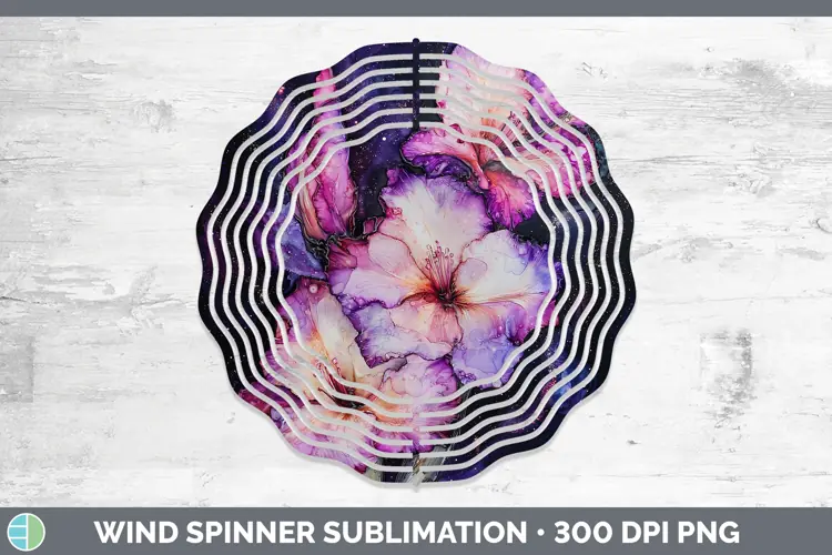 Galaxy Gladiolus Wind Spinner Sublimation Spinner Designs