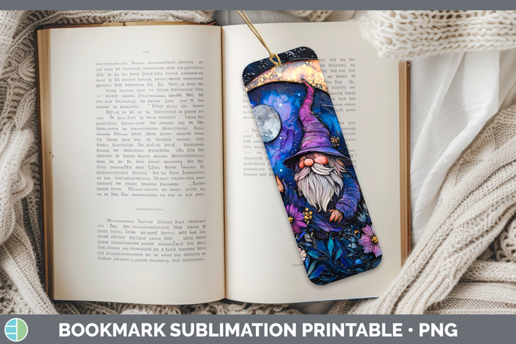 Galaxy Gnome Bookmark Sublimation Printable Designs