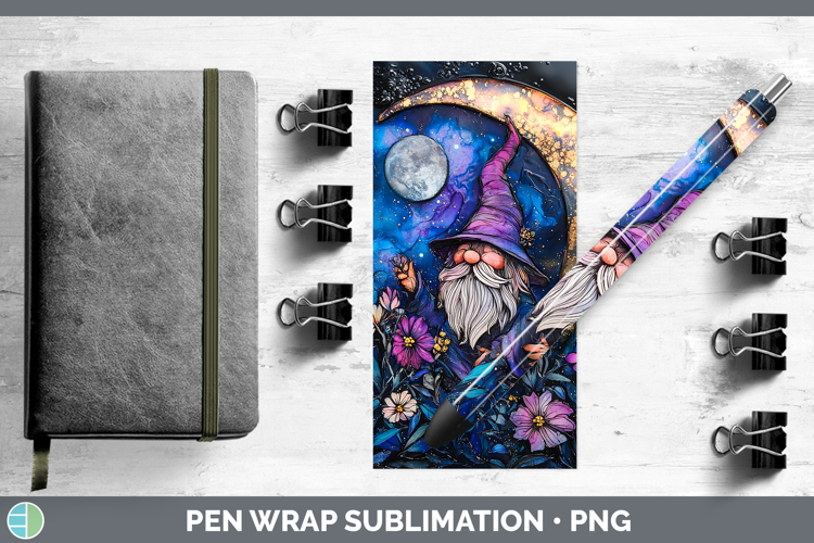 Galaxy Gnome Pen Wrap Sublimation Pen Designs