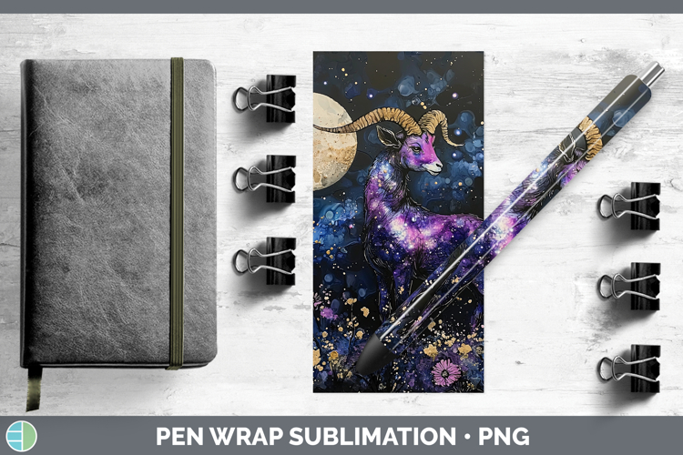 Galaxy Goat Pen Wrap Sublimation Pen Designs