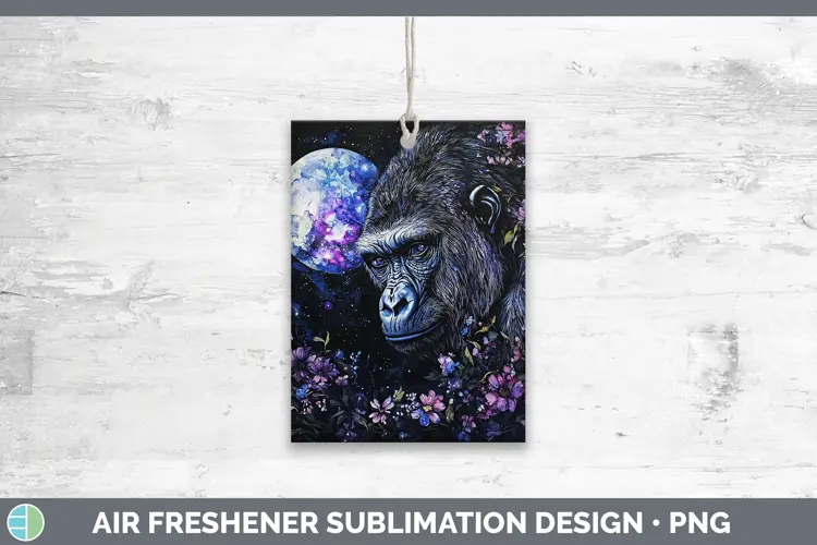 Galaxy Gorilla Air Freshener Sublimation Car Freshener Desig