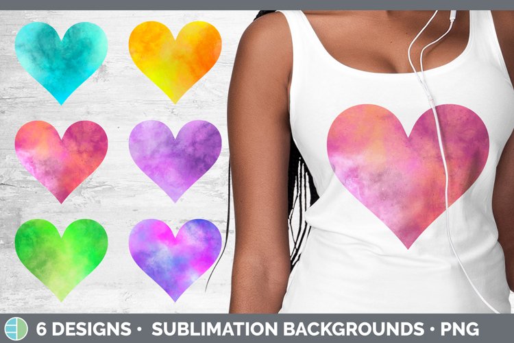 Galaxy Hearts Clipart | Heart Sublimation