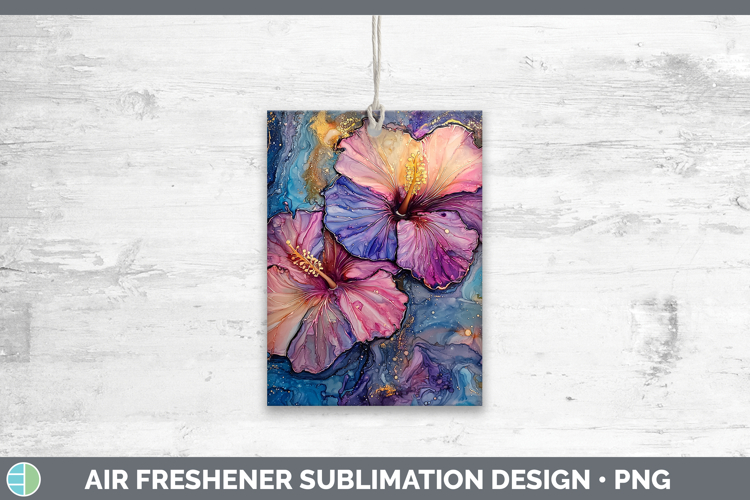Galaxy Hibiscus Air Freshener Sublimation Car Freshener Desi