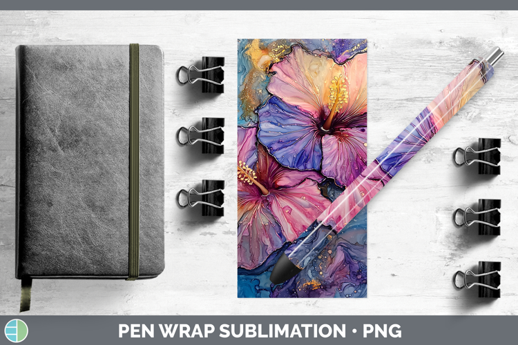 Galaxy Hibiscus Pen Wrap Sublimation Pen Designs