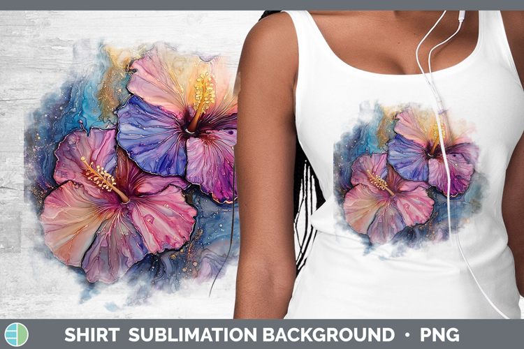 Galaxy Hibiscus Shirt Sublimation Sublimation Background Des