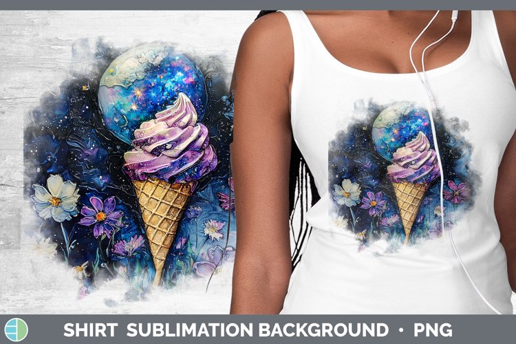 Galaxy Ice Cream Shirt Sublimation Sublimation Background De