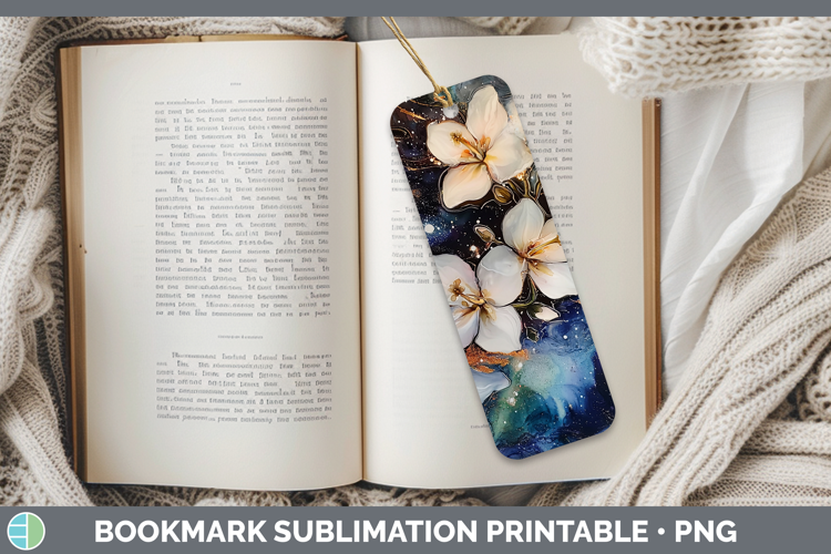 Galaxy Jasmine Bookmark Sublimation Printable Designs