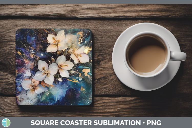 Galaxy Jasmine Square Coaster Sublimation Coaster Designs