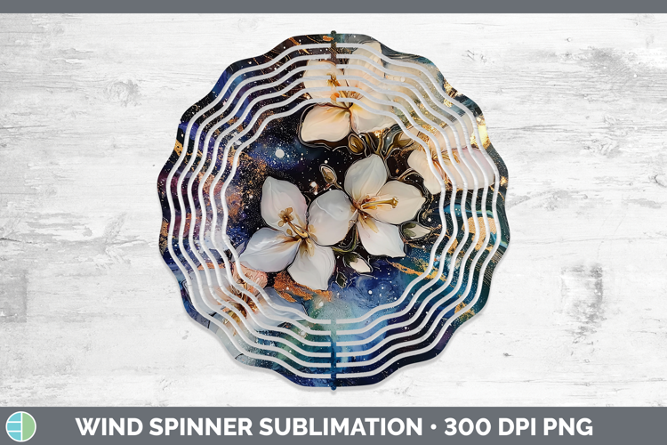 Galaxy Jasmine Wind Spinner Sublimation Spinner Designs